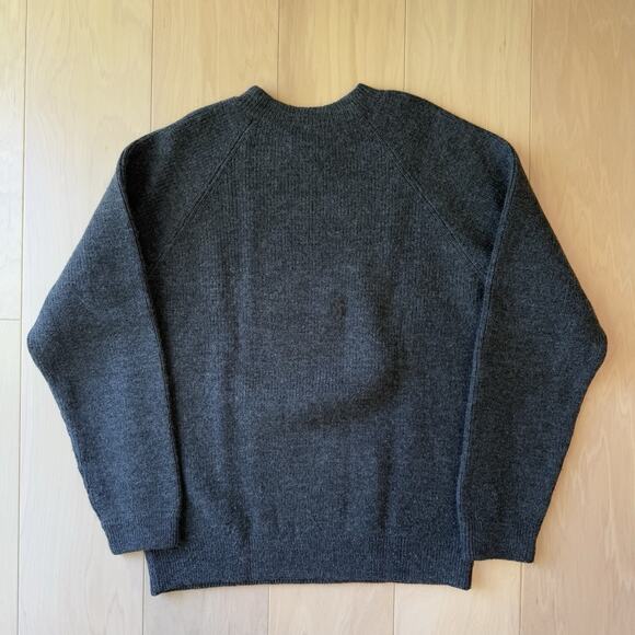 Best Made CO Sweater Medium Gray Wool Pullover Elbow Pads Minimalist New York - Picture 8 of 9